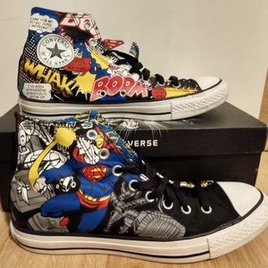 Superman high top Chuck Taylors Mens size 11